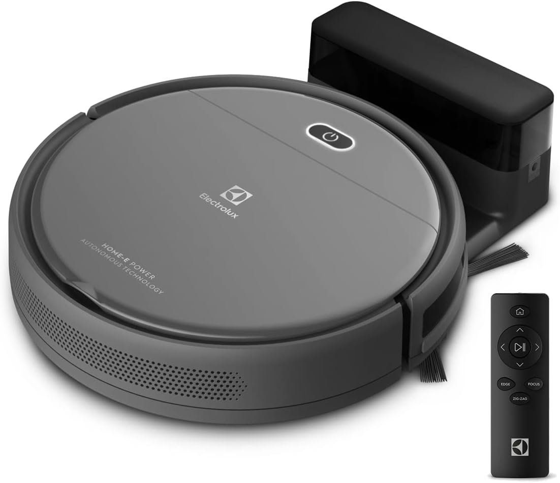 Aspirador de Pó Robô Electrolux ERB30 - 3 em 1, Controle Remoto, Preto