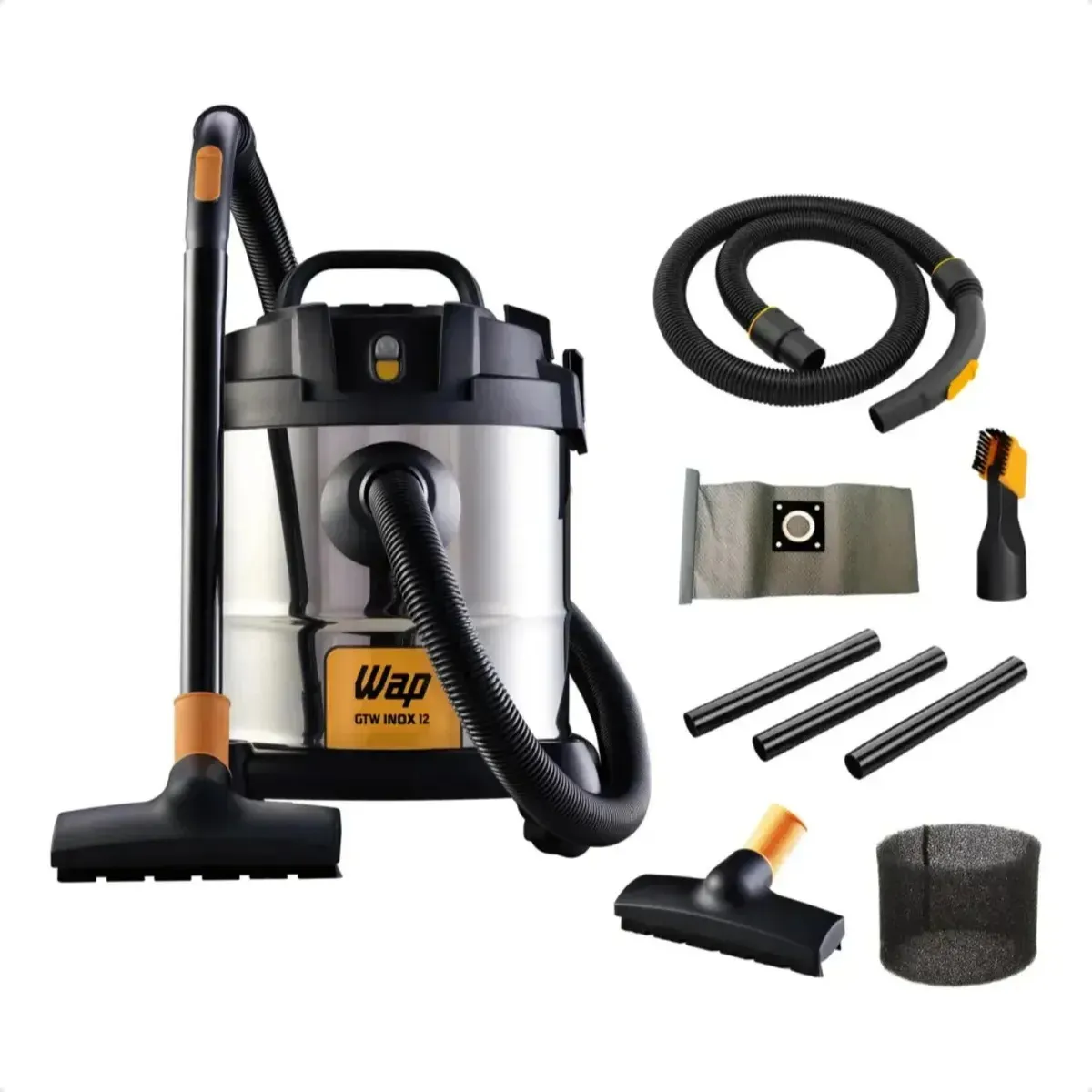 Aspirador de Pó e Água Wap GTW Inox 12L 1400W