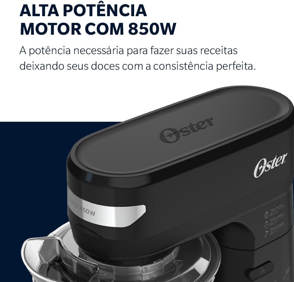 Batedeira Planetária Oster 850W Inox 4L com 3 Batedores — foto 3