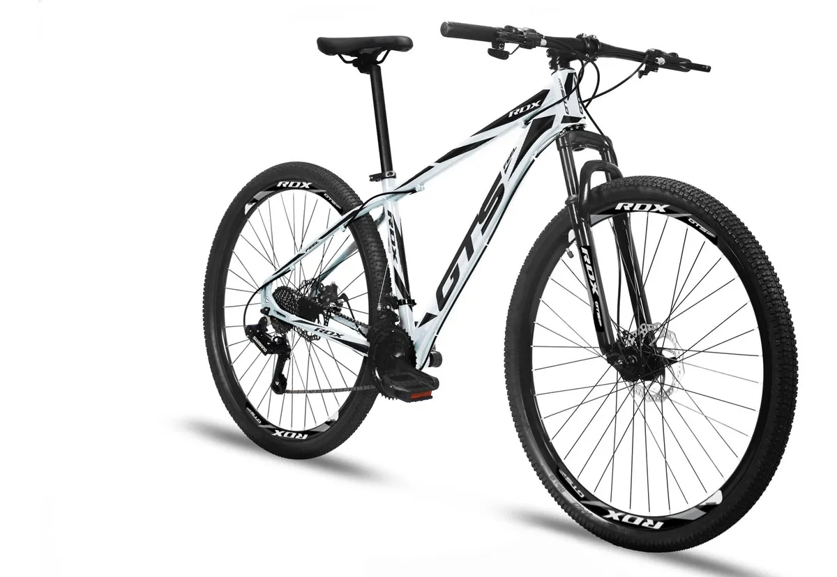 Bicicleta GTS Feel RDX Aro 29 Alumínio 24 Marchas Freio a Disco Branco/Preto 21