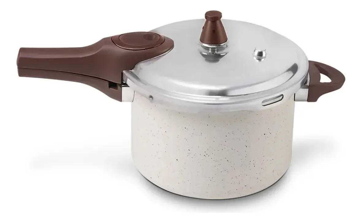 Brinox Pressure Panela de Pressão 4,2L Cerâmica Indução Vanilla