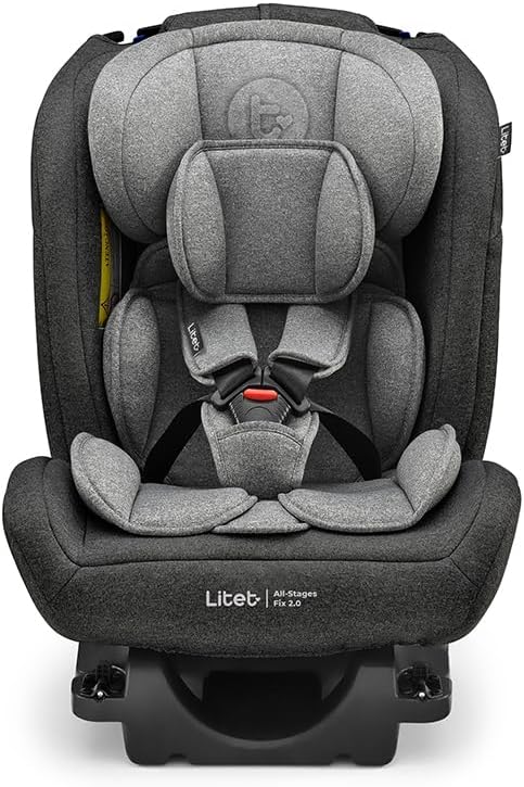 Cadeira para Auto Isofix Litet All Stages Fix 2.0 Preta e Cinza