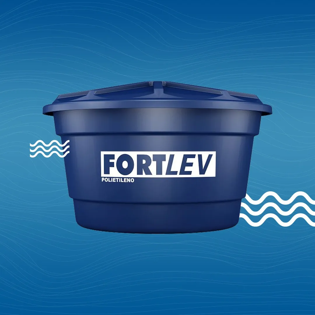 Caixa d'água Fortlev Vertical Polietileno 250L Azul — foto 2