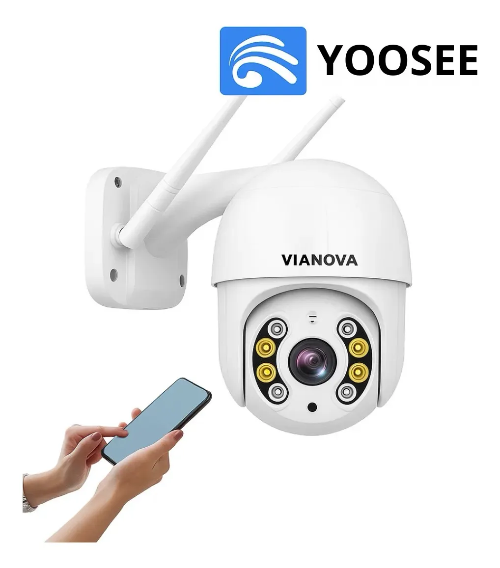Câmera de Segurança Vianova ABQ-A8 Mini Dome HD Wi-Fi