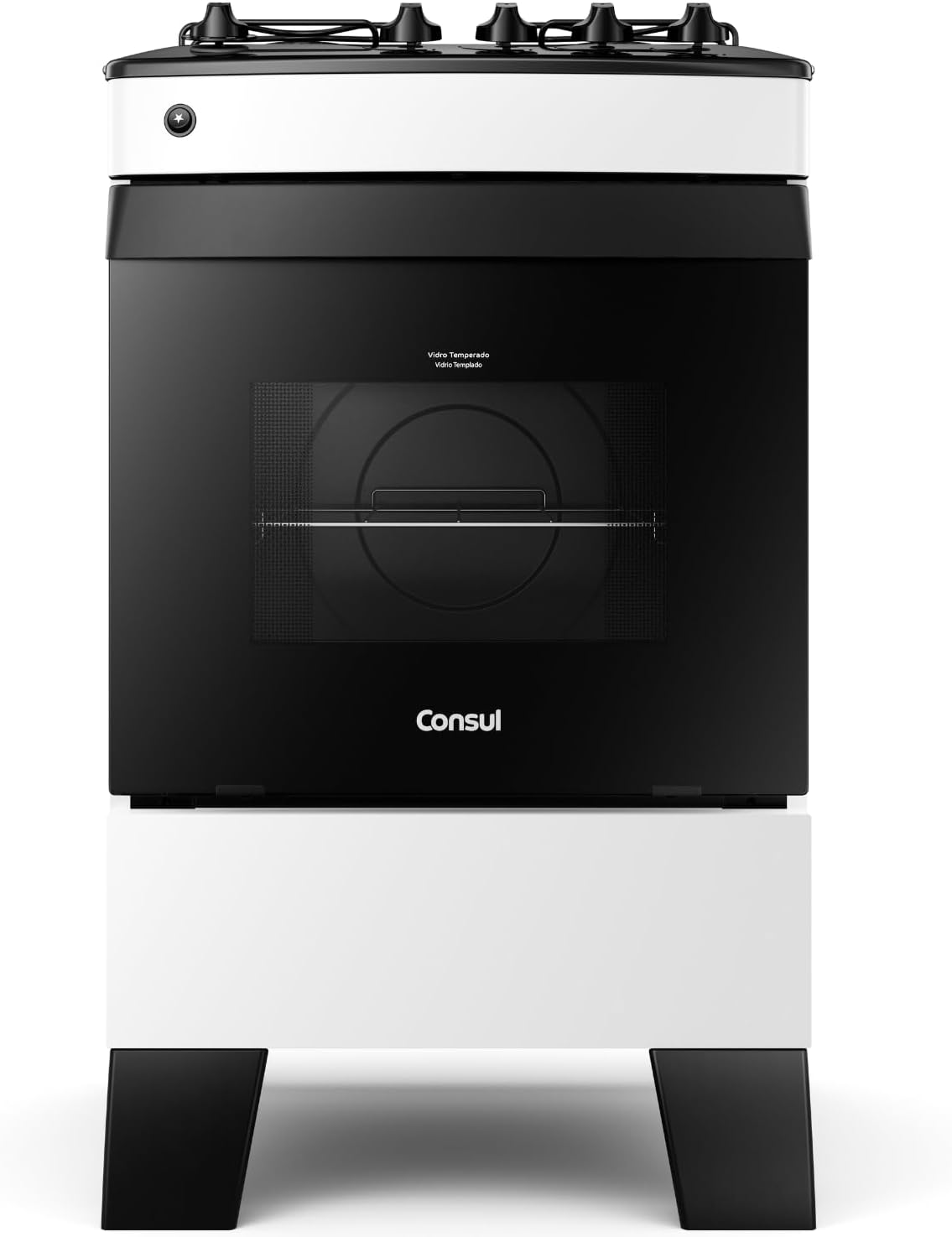 Fogão Consul CFO4ZAB 4 Bocas Branco Bivolt com Mesa Esmaltada