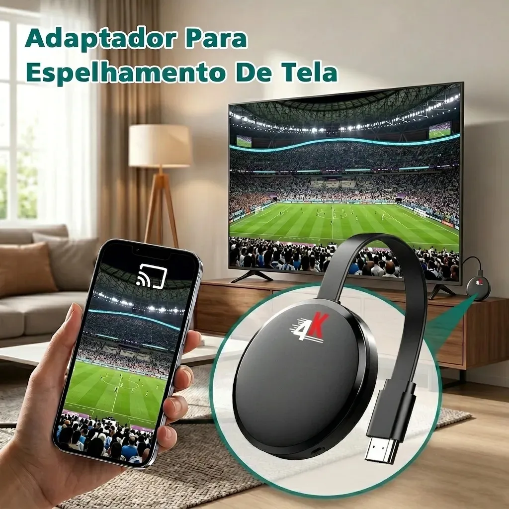 Conversor HDMI para Smart TV 4K - Dual Band 2.4/5GHz