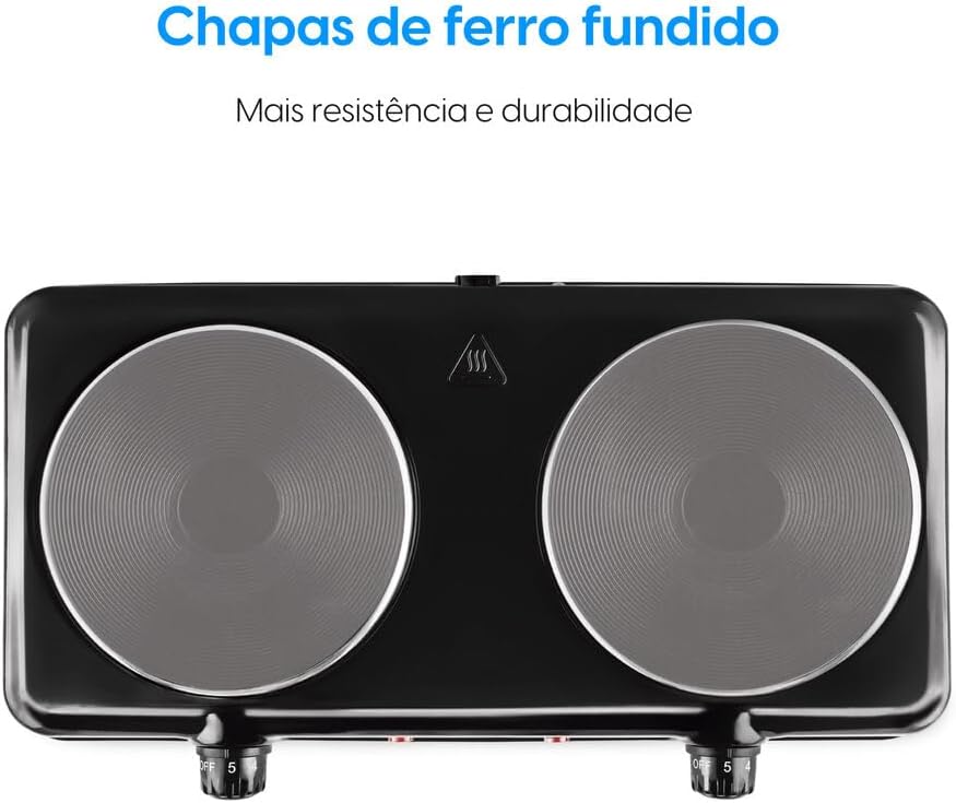 Cooktop Elétrico Portátil Elgin 220V com Duas Bocas — foto 5