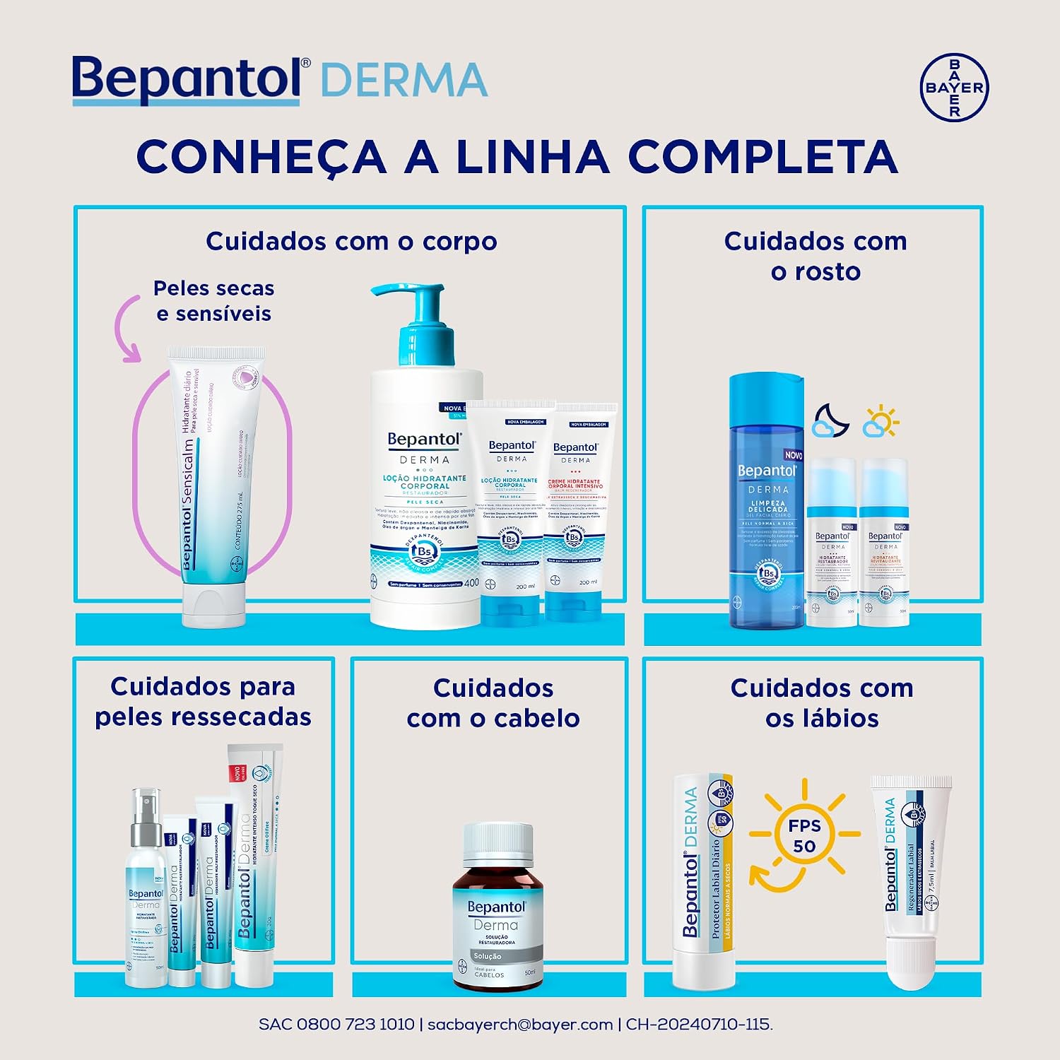 Creme Hidratante Corporal Bepantol Derma 40g - Bayer — foto 6