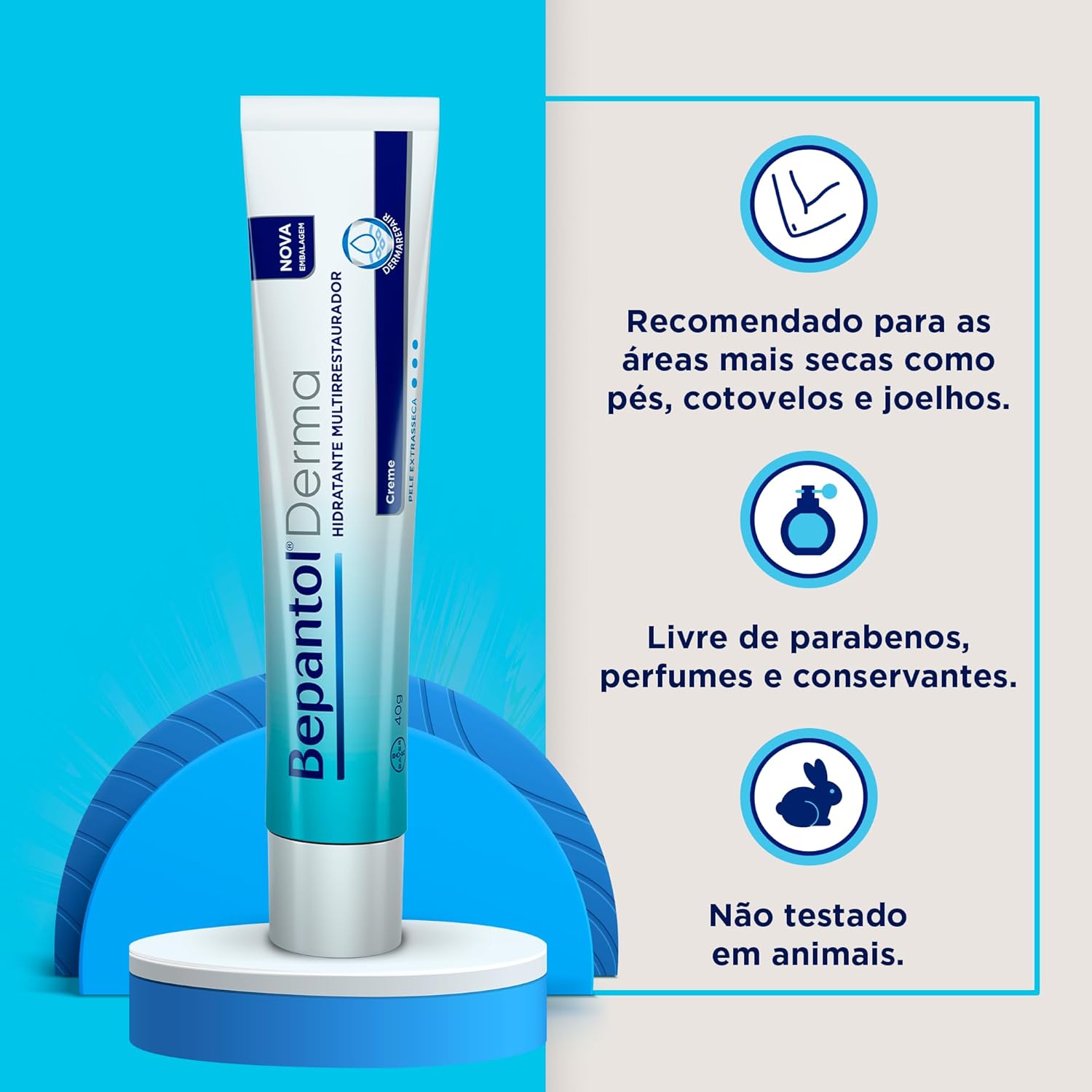 Creme Hidratante Corporal Bepantol Derma 40g - Bayer — foto 3