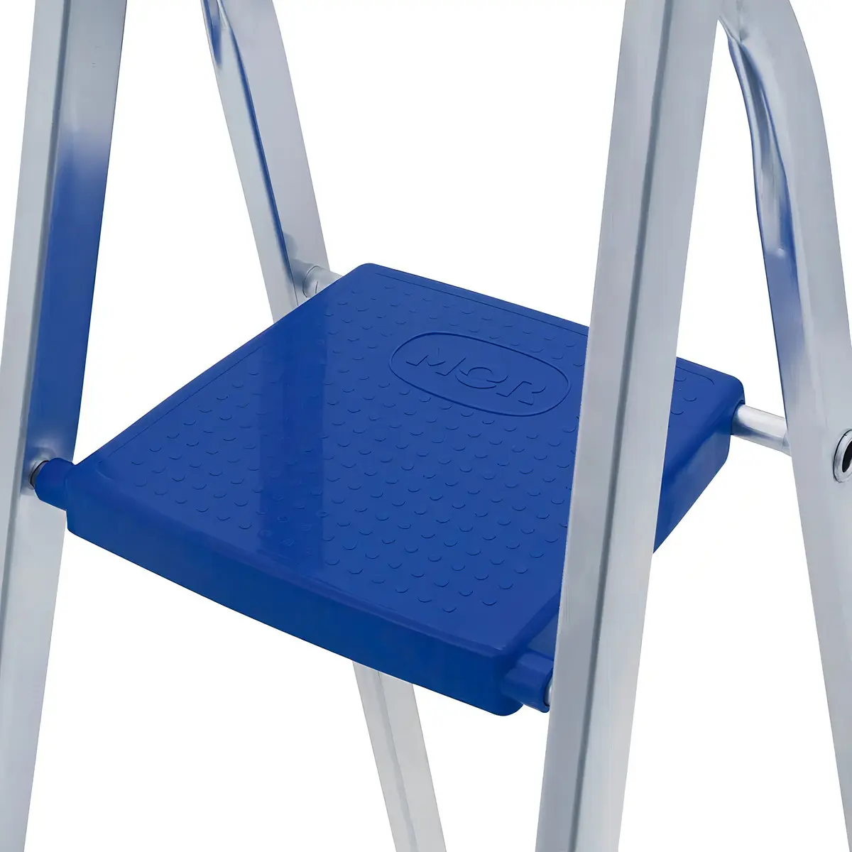 Escada de Alumínio Mor 3 Degraus Modelo 5101 Prateado/Azul — foto 3