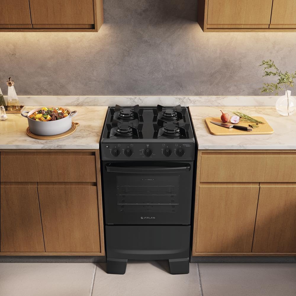 Fogão Automático com Forno de Vidro Duplo - Limpeza Fácil — foto 6