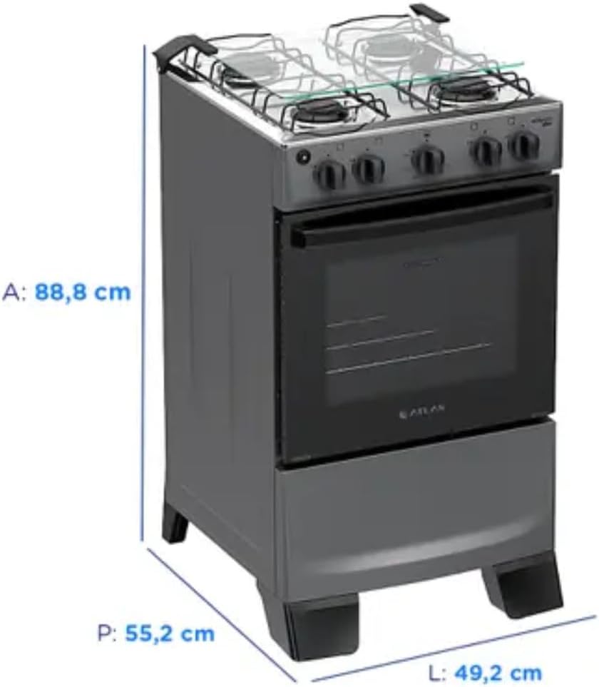 Fogão com Grade Deslizante e Forno Limpa Fácil — foto 3