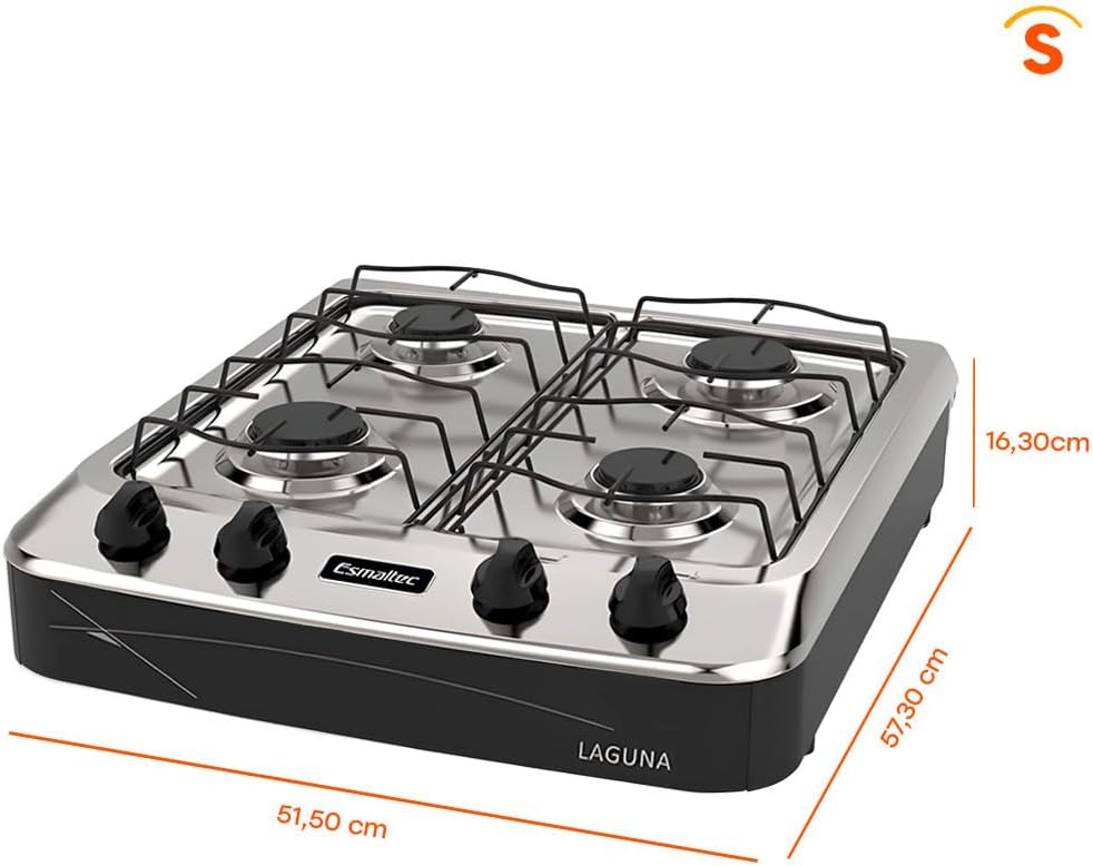 Fogão Esmaltec Laguna 4 Bocas Inox — foto 6