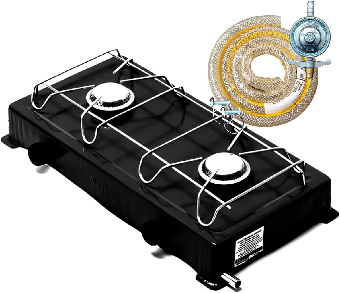Fogão Portátil Stander 2 Bocas com Kit Completo de Gás e Regulador