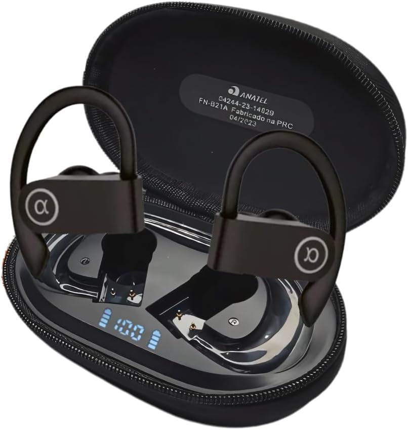 Fone de Ouvido Bluetooth 5.4 IPX5 Com Microfone - 45h de Bateria