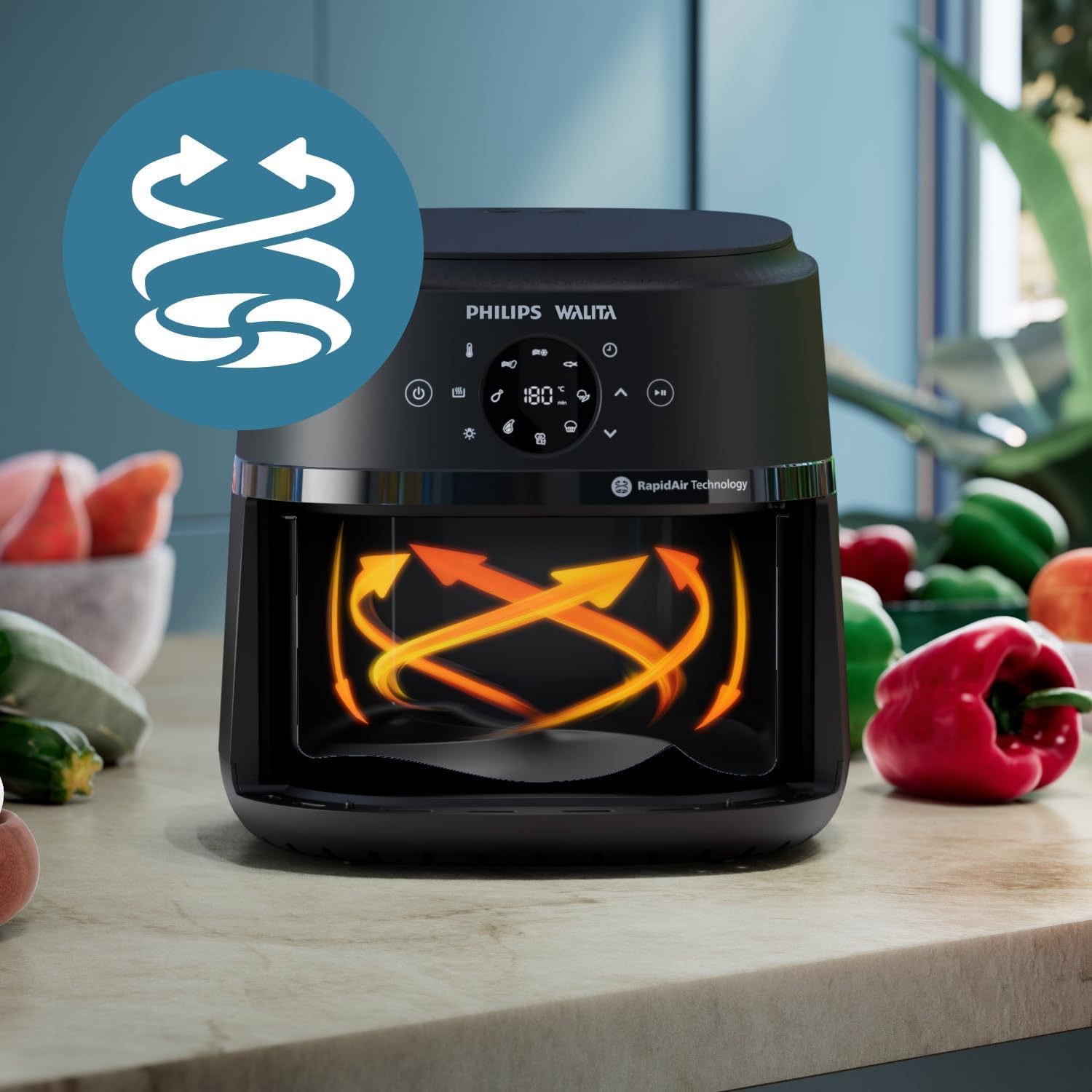 Fritadeira Airfryer Philips Walita 6,2L RapidAir — foto 4