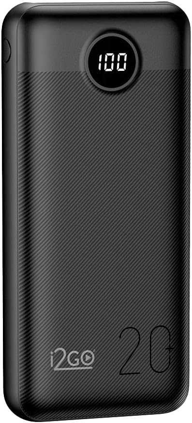 I2GO Power Bank Ultra Rápido 20000mAh Power Delivery 20W - 2 USB-A + 1 USB-C - Preto