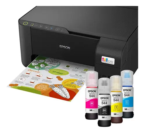 Impressora Multifuncional Epson EcoTank L3250 com Refil de Tinta T544