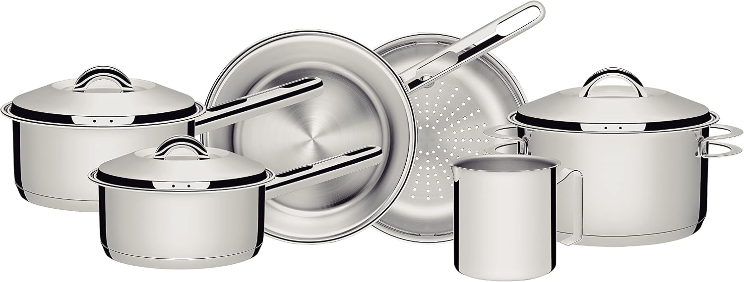 Jogo de Panelas Tramontina Solar Aço Inox 6 Peças