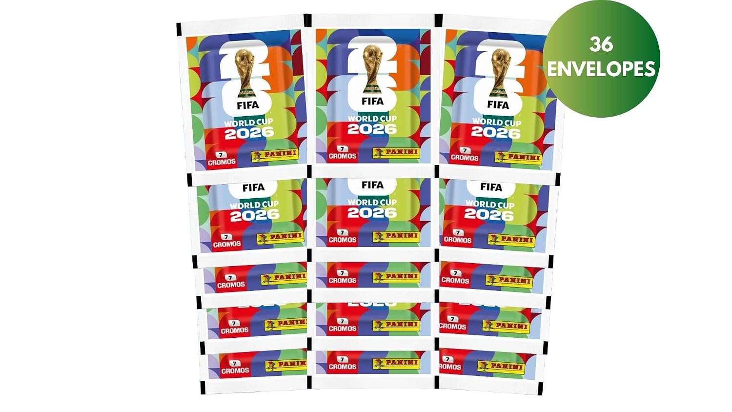 Kit de 36 Envelopes de Figurinhas FIFA World Cup 2026
