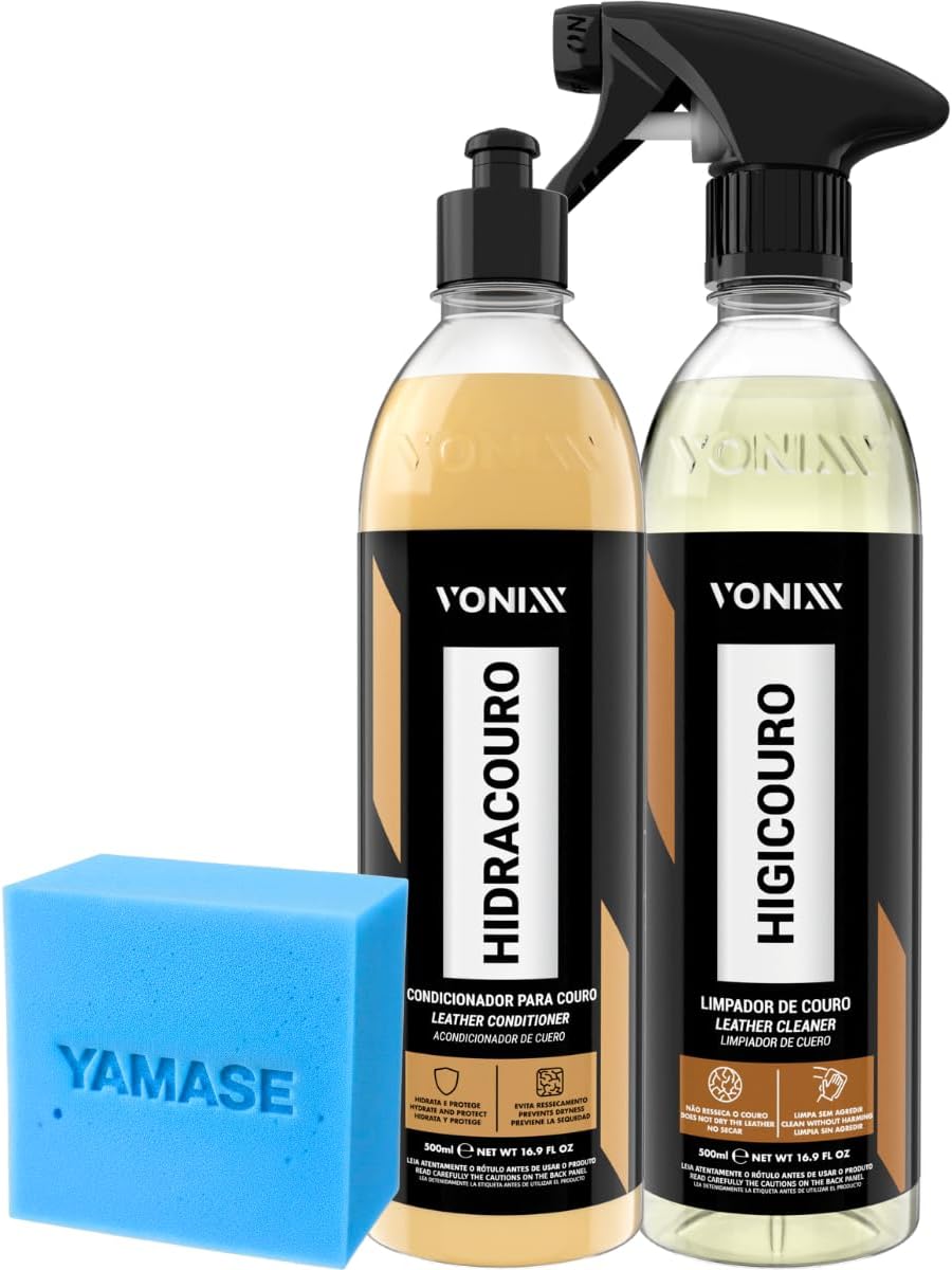 Kit Vonixx Higicouro e Hidracouro para Couro Automotivo 500ml