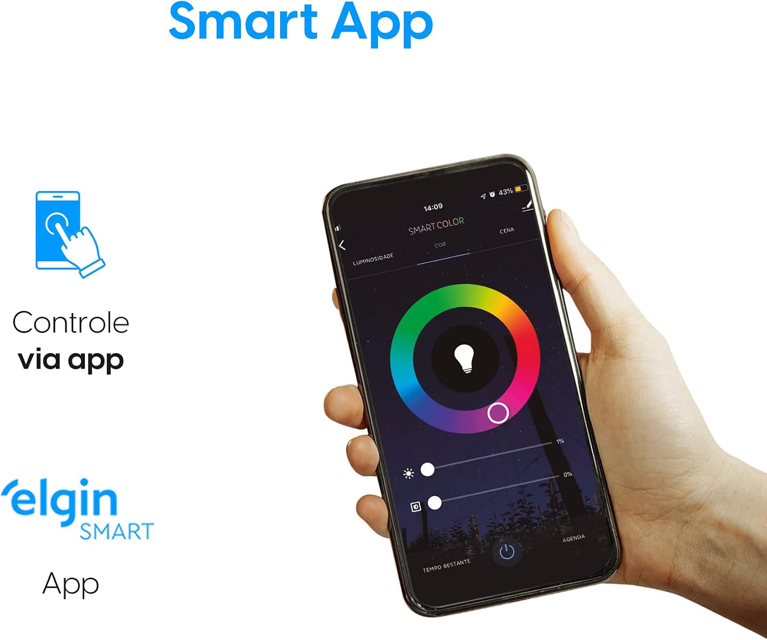 Lâmpada Inteligente Elgin Smart Wi-Fi 20W RGB E27 — foto 6