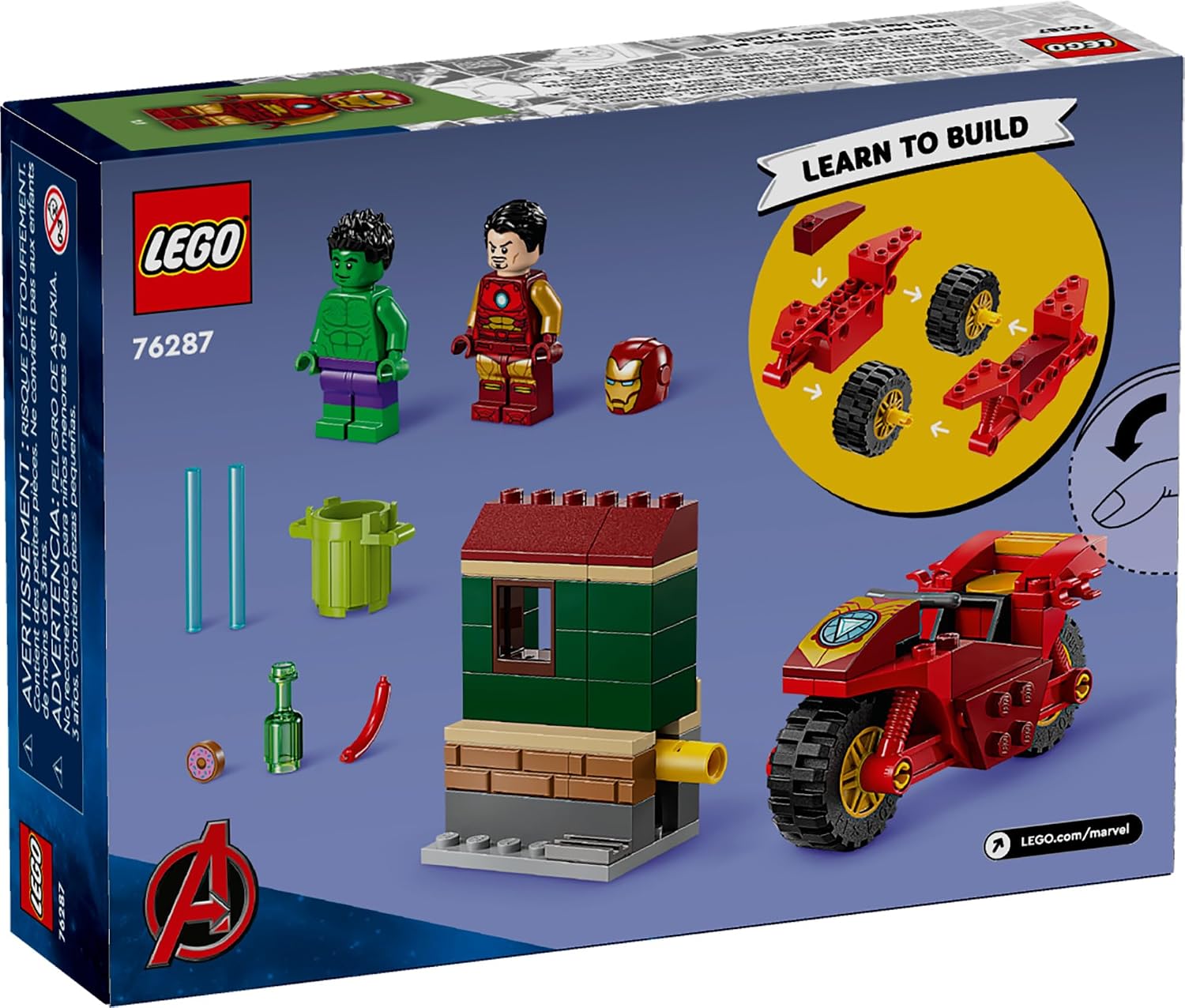 LEGO Marvel Homem de Ferro com Motocicleta e Hulk - 76287 — foto 6