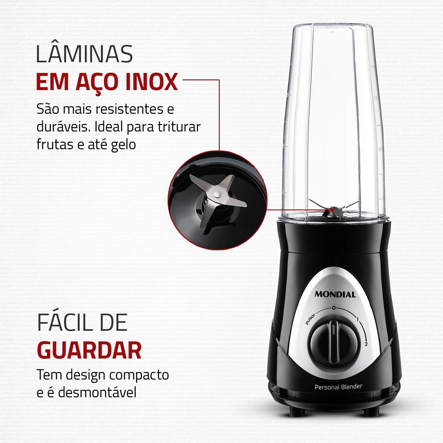 Liquidificador Mondial Personal DG-01 300W com 2 Copos Squeeze 750ml — foto 5