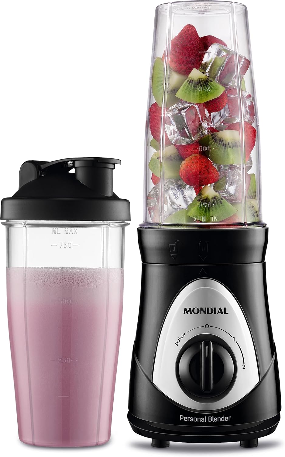 Liquidificador Mondial Personal DG-01 300W com 2 Copos Squeeze 750ml
