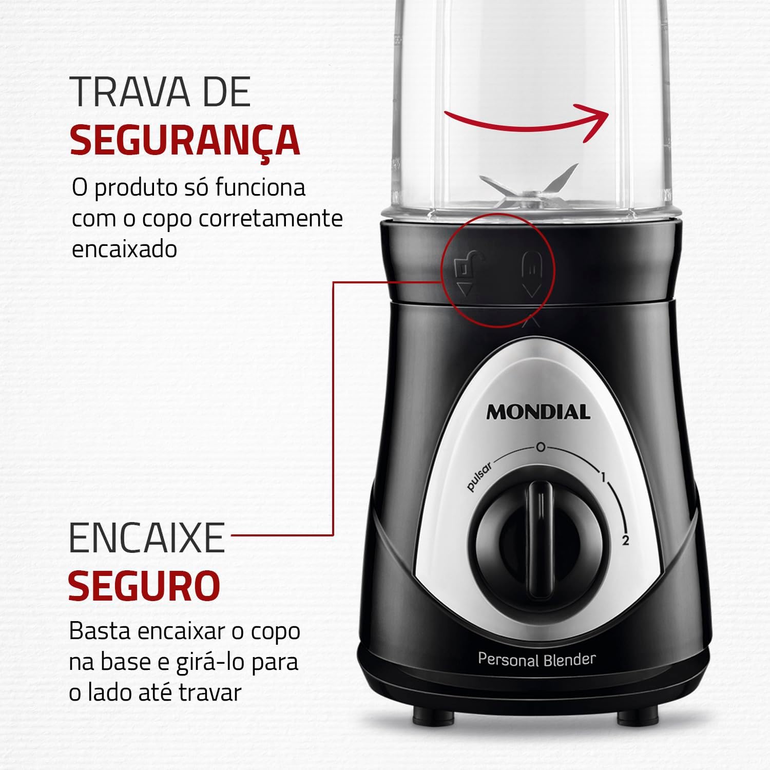 Liquidificador Mondial Personal DG-01 300W com 2 Copos Squeeze 750ml — foto 4