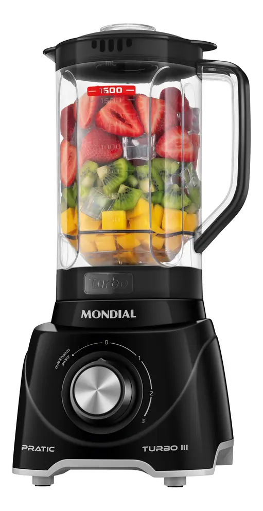 Liquidificador Mondial Pratic Turbo III L-93-BG 550W Bivolt