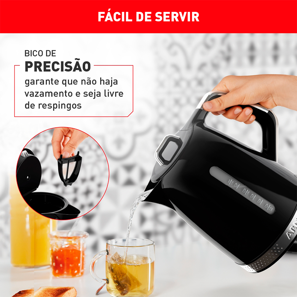 Chaleira Elétrica Arno Soleil 1,7L 1500W — foto 5