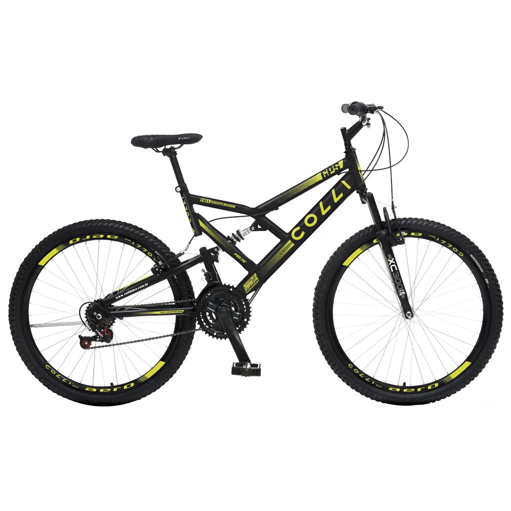 Bicicleta Aro 26 Colli GPS 21 Marchas Freio V-Brake em Aço Carbono