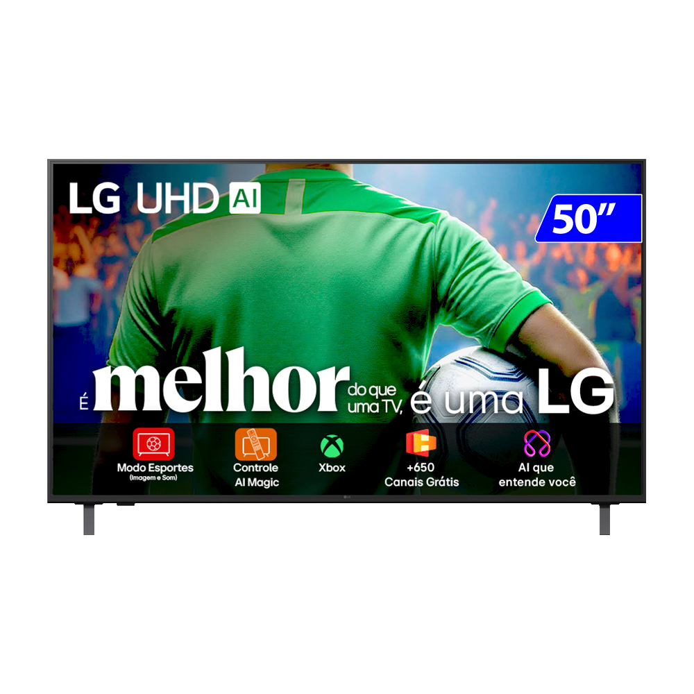 Smart TV LG 50" 4K HD Wi-Fi Comando de Voz Processador α7 AI Ger8 50UA8550PSA