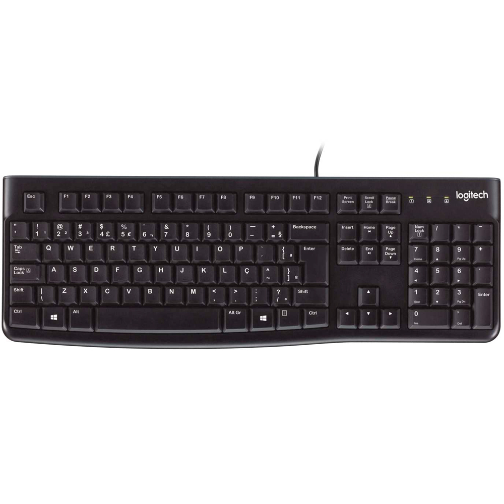 Teclado Logitech K120 USB ABNT2 com Fio