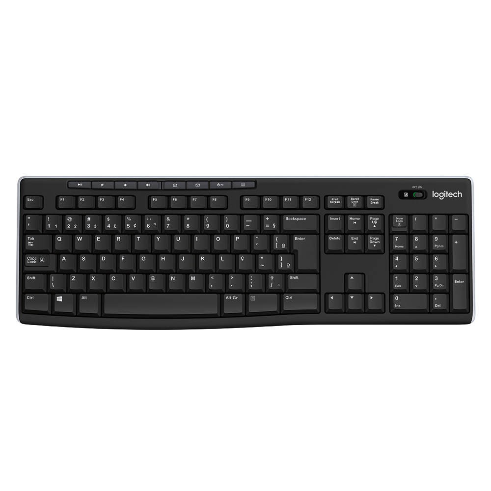 Teclado Logitech K270 Sem Fio ABNT2 - Membrana