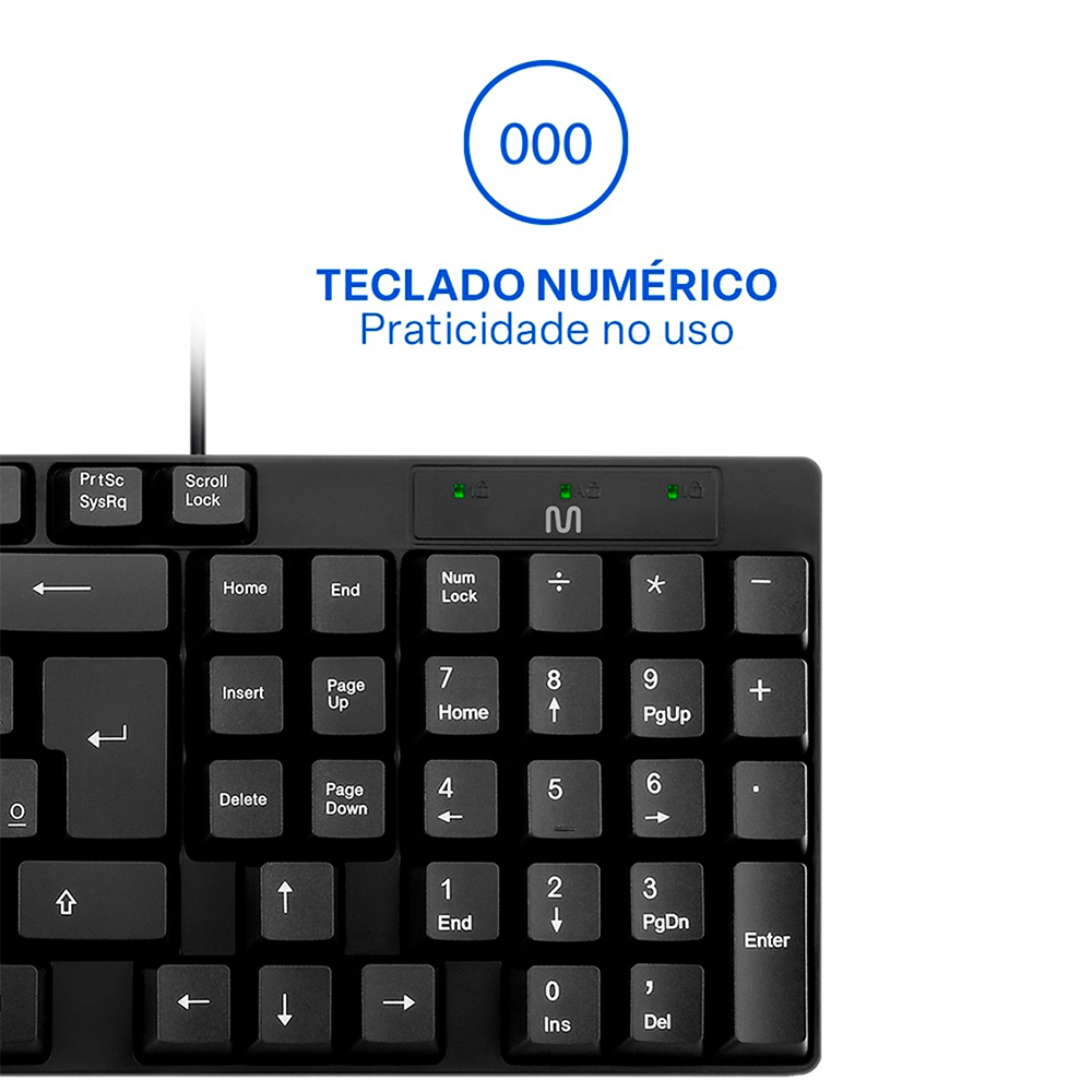 Teclado com Fio Multi TF100 - Membrana, USB, Padrão ABNT2 — foto 4