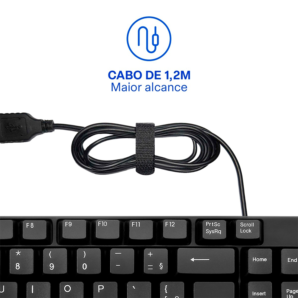 Teclado com Fio Multi TF100 - Membrana, USB, Padrão ABNT2 — foto 5