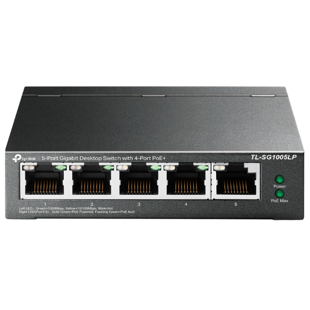 Switch TP-Link TL-SG1005LP Gigabit Profissional 5 Portas 10/100/1000Mbps