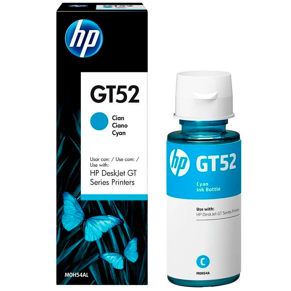 Refil para Tanque de Tinta HP Ciano GT52 - Rendimento até 8.000 Páginas