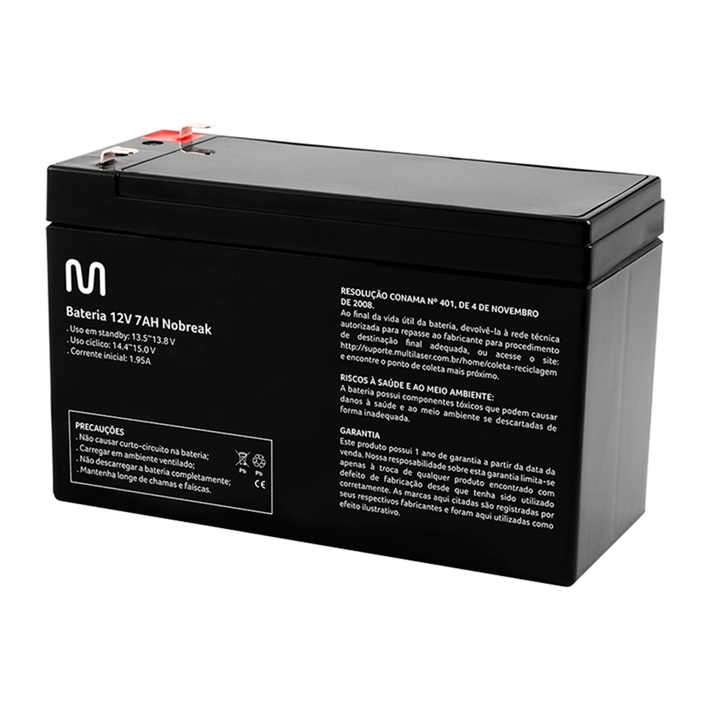 Bateria Selada Multi Powertek 12V 7Ah para Nobreak