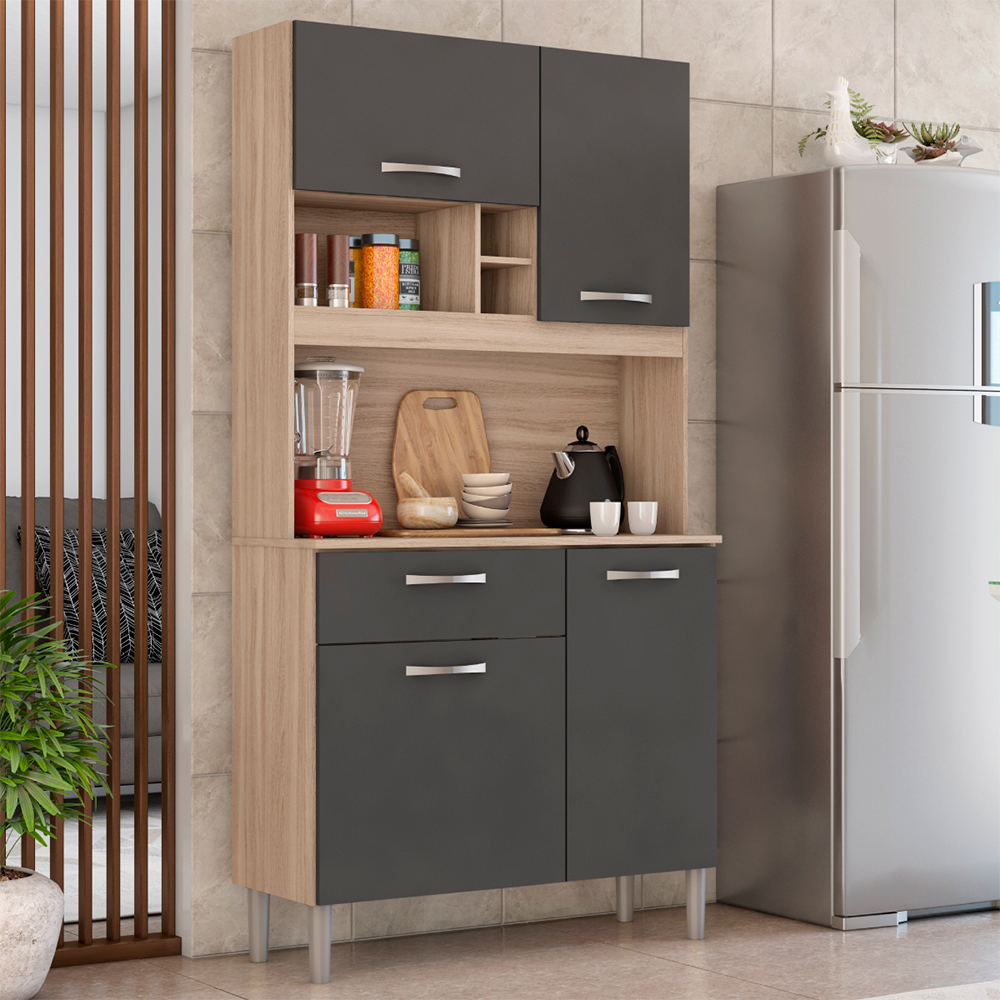 Cozinha Compacta 4 Portas 1 Gaveta Malta Demóbile