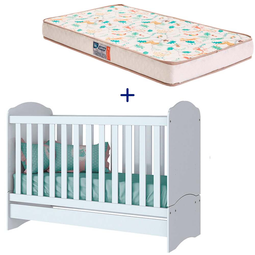Kit Berço Mini Cama Henn Bala de Menta com Colchão Gazin Supreme D18