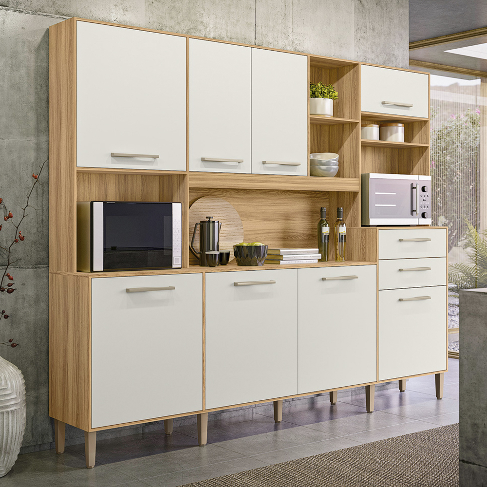 Cozinha Compacta Nicioli Hortelã 8 Portas 2 Gavetas MDP