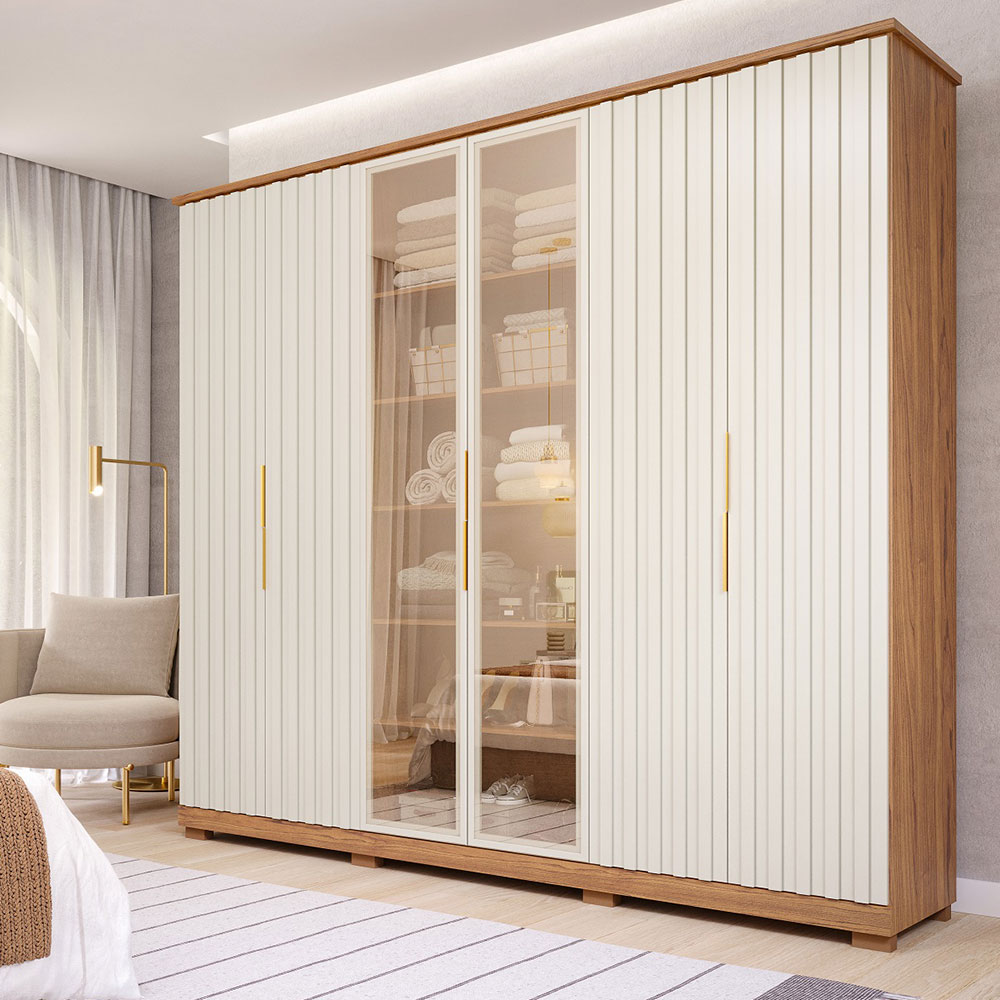 Guarda-Roupa Casal 6 Portas Bater 6 Gavetas La Belle Panan