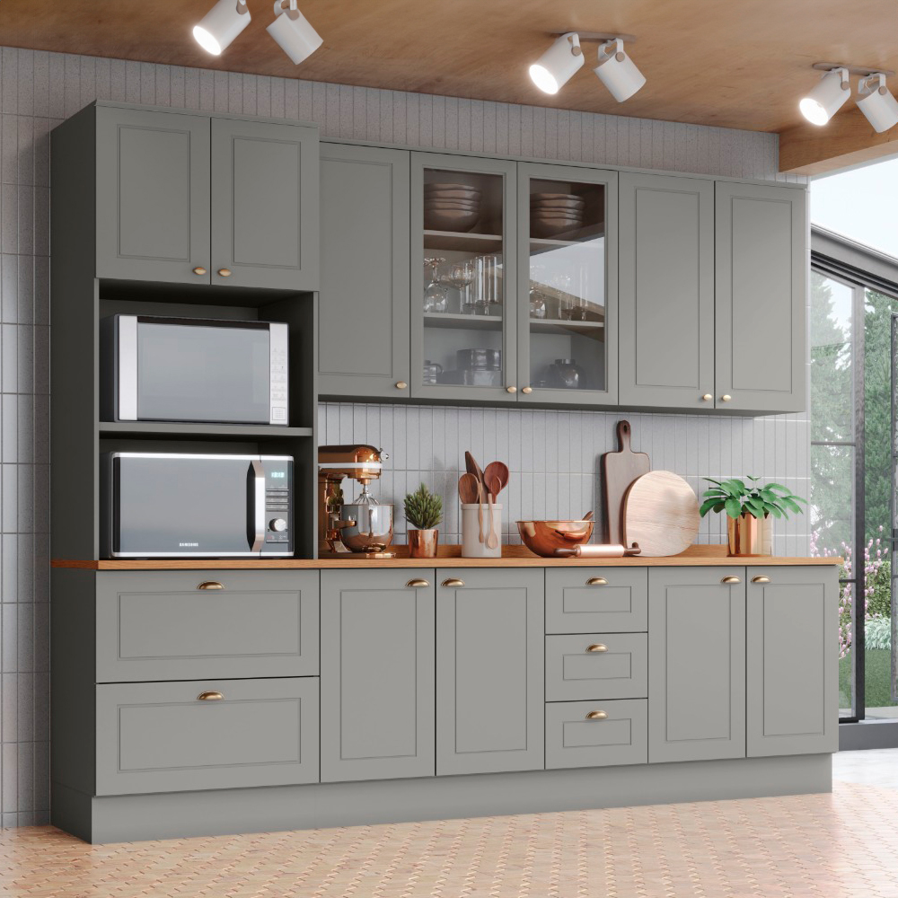 Cozinha Modulada Henn Americana 5 Peças com 11 Portas e 5 Gavetas