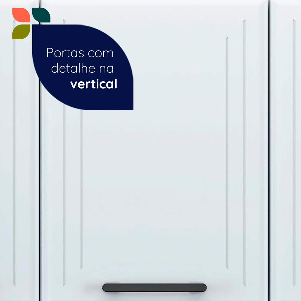 Armário Aéreo Telasul Liz 120cm 3 Portas em Aço — foto 5