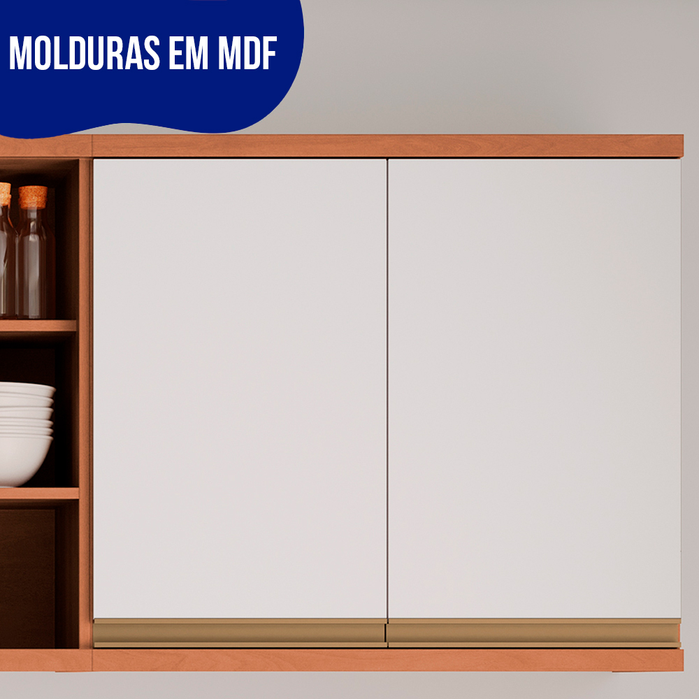 Armário Aéreo Telasul Macadamia 80cm 2 Portas MDP — foto 6