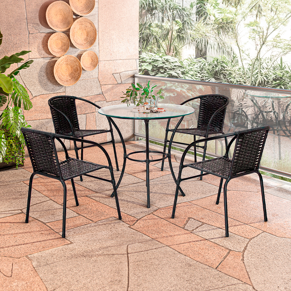 Conjunto de Mesa 4 Cadeiras Happy Hour Cadeiras Fama