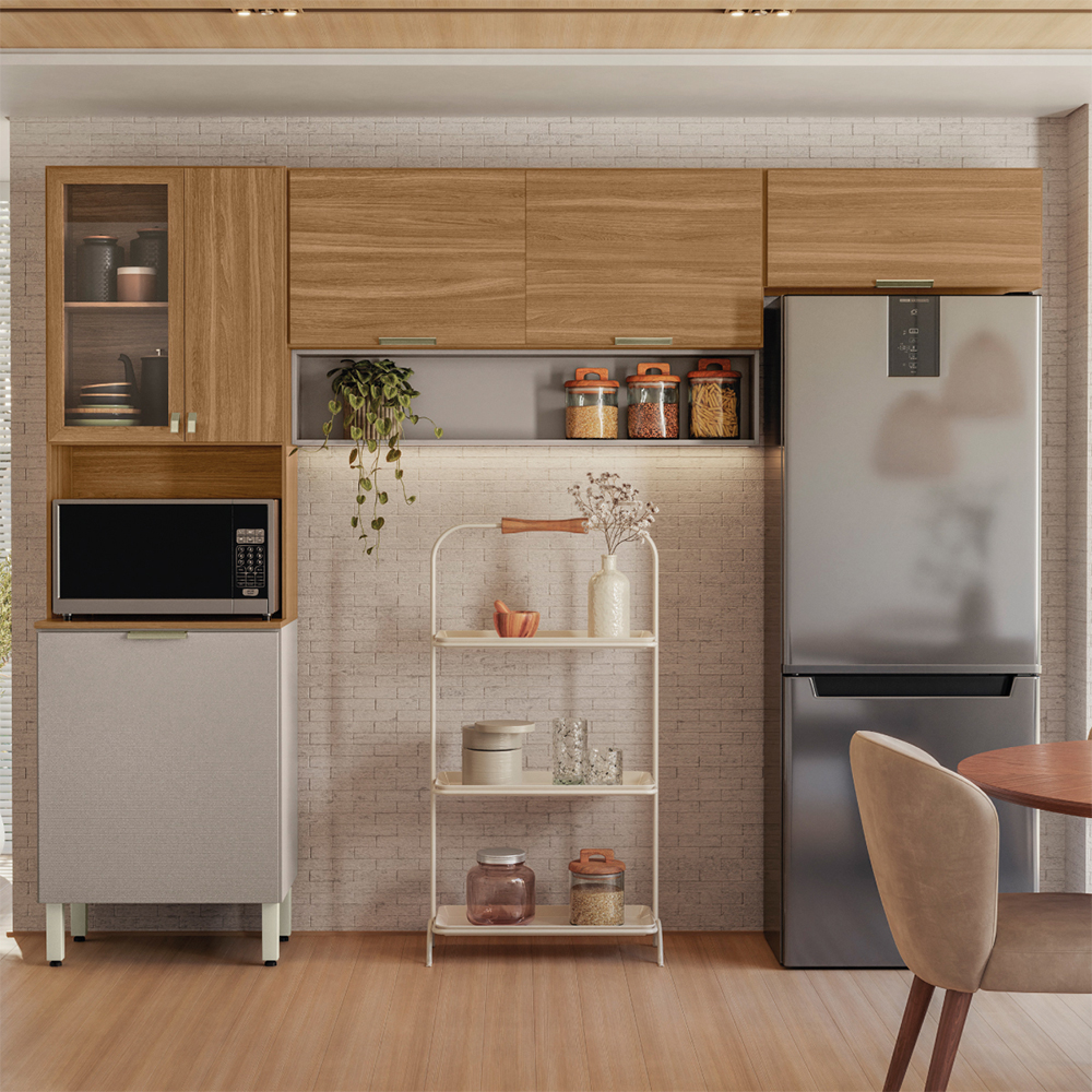 Cozinha Compacta Alba 6 Portas 1 Nicho MDP - Demóbile